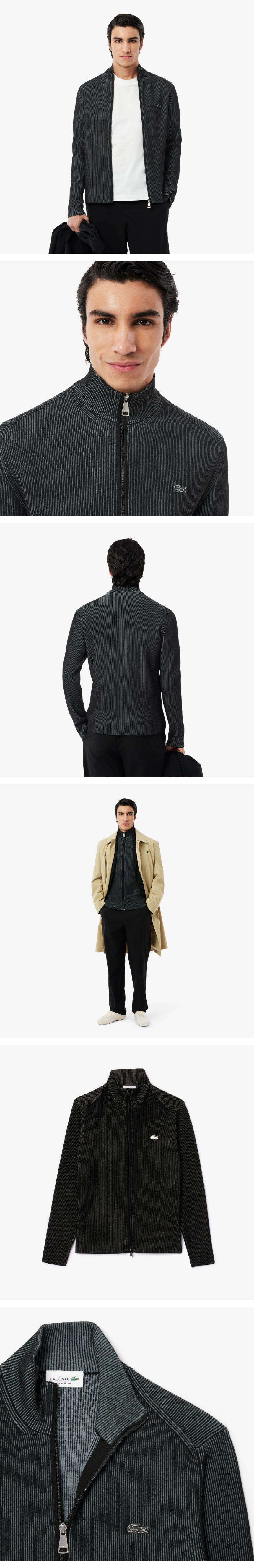 크레이프 풀집업 가디건, AH9312-55G